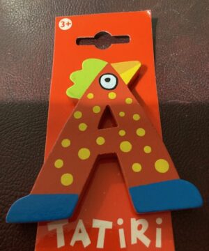 Lettre A rouge de l'alphabet Tatiri *