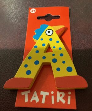 Lettre A jaune de l'alphabet Tatiri *